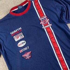 South Pole Authentic Racing Collection Mens XXL Blue Red Short Sleeve T Shirt